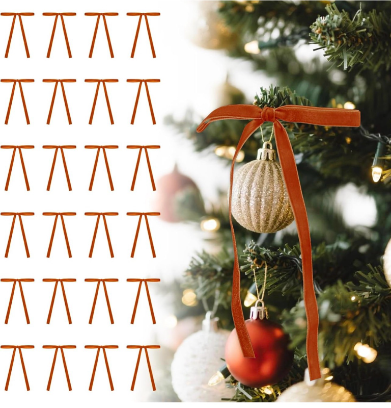 lot 68519 image: Orange Vintage Velvet Bows - Retail $13