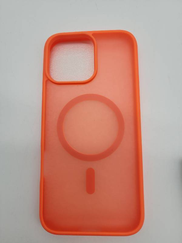 lot 69375 image: Orange MagSafe Silicone Case for iPhone 13 Pro Max - Retail $35