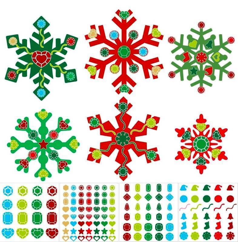 lot 69391 image: Decorative Christmas Snowflake Design Elements Set - Retail $12