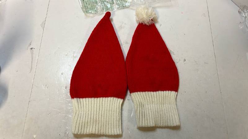 lot 70008 image: Red and White Holiday Santa Hat His And Hers - Retail $19
