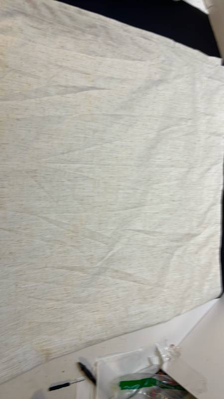 lot 70071 image: Natural White Linen Fabric Material curtain.  - Retail $15