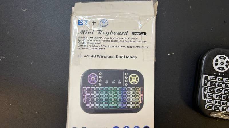 lot 70106 image: Mini Wireless LED Backlit Keyboard with Touchpad - Retail $15