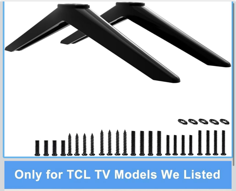lot 70143 image: TV Legs for TCL Roku TV Stand Legs - Retail $10