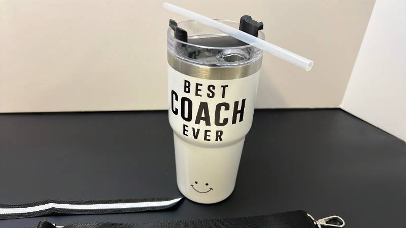 lot 70190 image: Coach Gift Set - Tumbler and Tote Bag - Retail $25