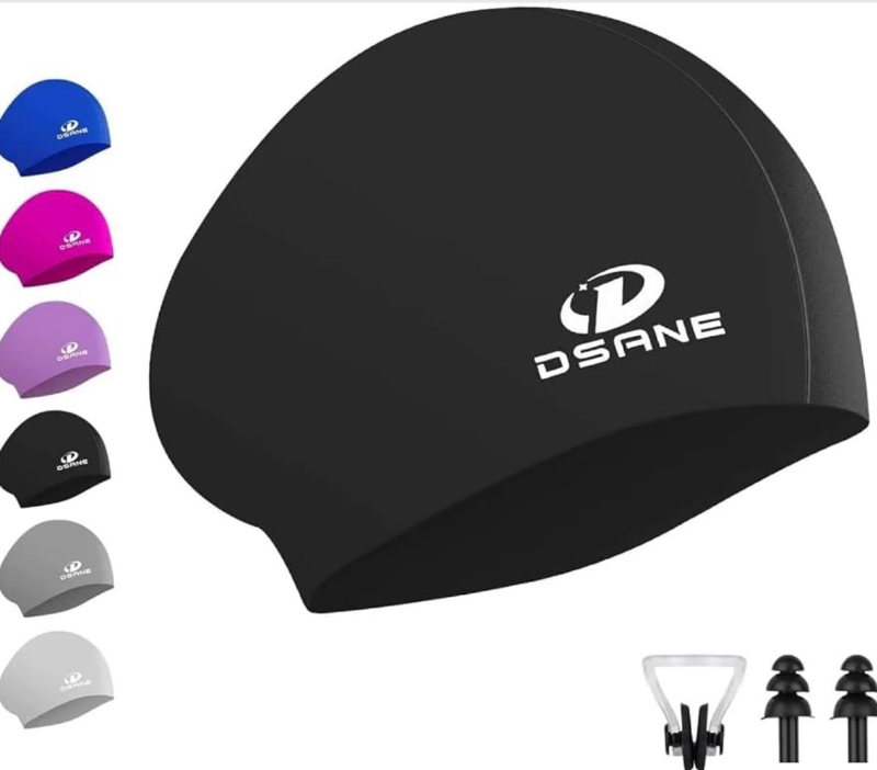 lot 70193 image: Womens Silicone Swim Cap for Long Hair - Retail $12