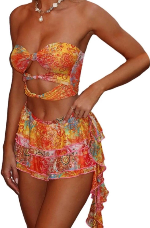 lot 70196 image: Womens V Neck Boho Mini Dress Sleeveless Sundress - Retail $26