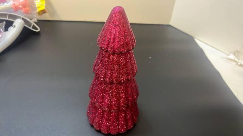 lot 70204 image: Glitter Christmas Tree Decoration - Retail $8