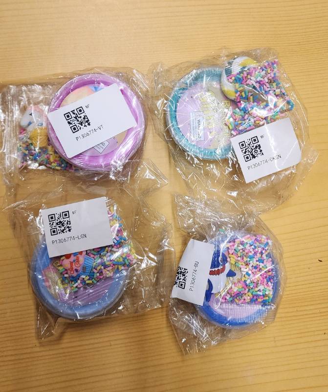 lot 70592 image: 4 Pack Butter Slime with Sprinkles - Retail $8