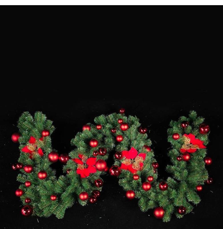 lot 70685 image: Pre-decorated Christmas Wreath with Red Ornaments - Retail $35
