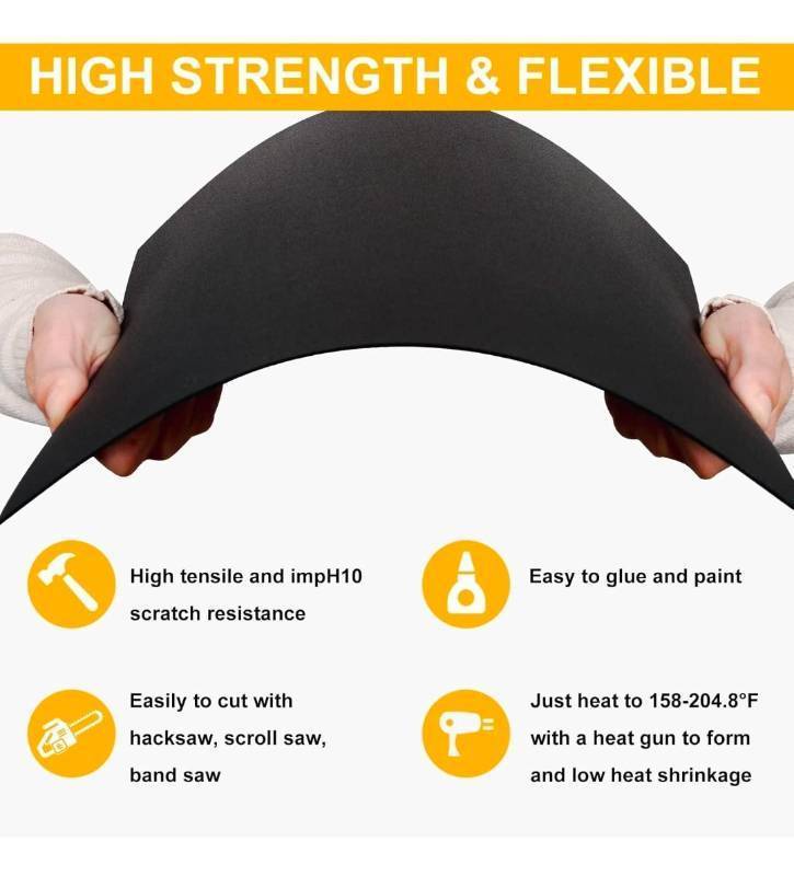 lot 69681 image: Dual-Textured ABS Plastic Sheet - Black - Retail $15
