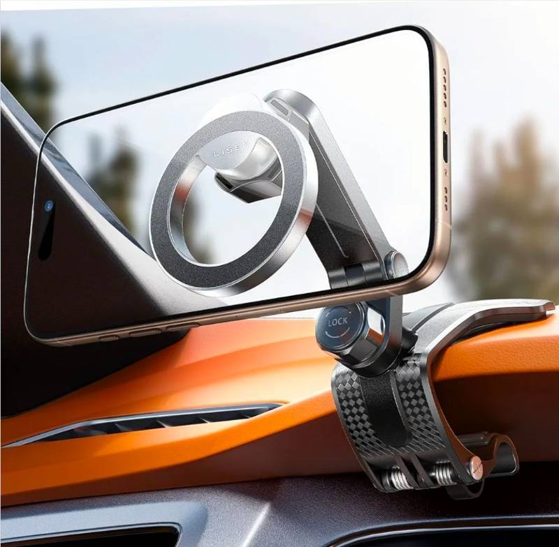 lot 69701 image: Universal Dashboard Phone Mount with Metal Ring Holder - Retail $15