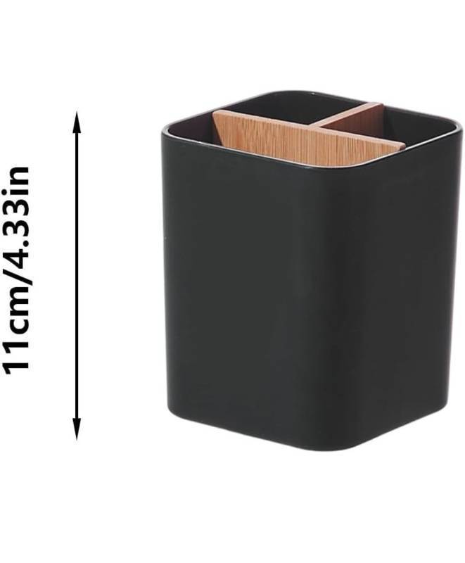 lot 69734 image: Modern Desk Organizer with Wood Dividers - Retail $15