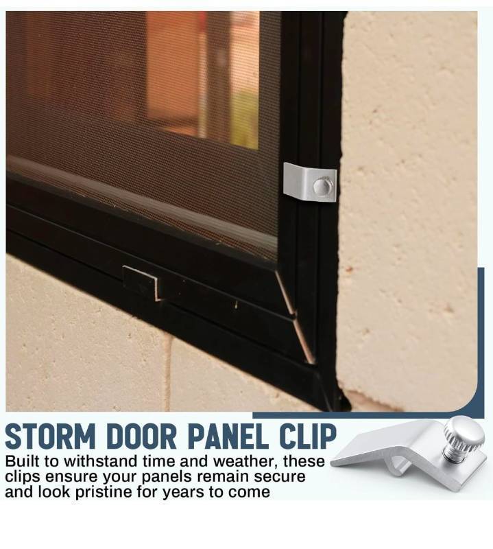 lot 69787 image: Storm Door Panel Clips - 24 Pack - Retail $12