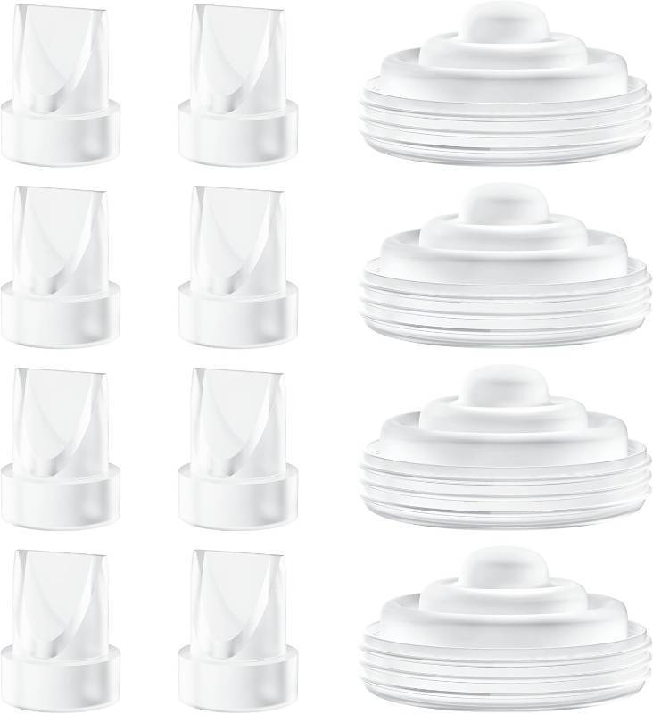 lot 3208 image: 12 Pack Replacement Parts for Momcozy M5 Breast Pump, Replace to Mom Cozy M5 Duckbill Valve Diaphgram, Breastfeeding Essential Accessories