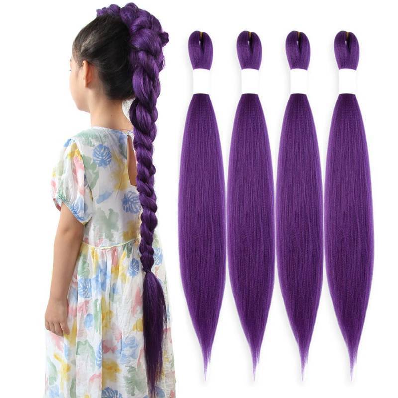lot 2578 image: Braiding Hair Pre Stretched, 20 Inch, Dark Purple, Synthetic, Gyal Braids
