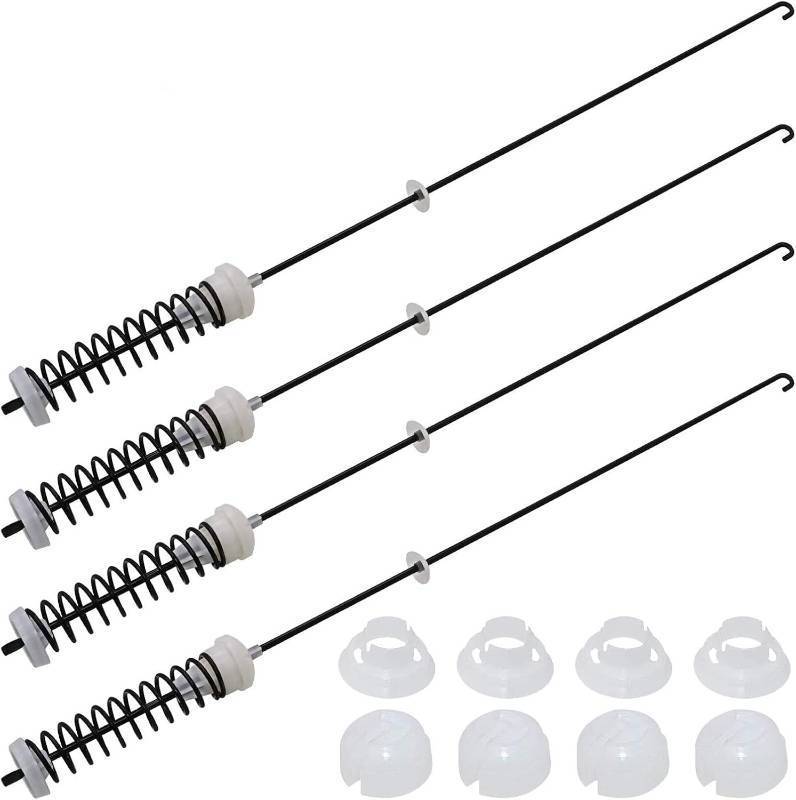 lot 45288 image: ALLOY UPGRADED W10780045 WTW4816FW2 NTW4516FW2 NTW4605EW0 NTW4516FW1 WTW4800BQ1 Washer Suspension Rods Kit 4 Pcs by Beaquicy-Washer Parts for Whirlpool Kenmore Suspension Rods RTW4516FW1,11020102310