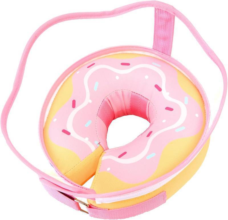 lot 17850 image: Inflatable Dog Cone Collar with Removable Clear Protective Shield, Soft Pet Recovery E-Collar for Dogs After Surgery, Adjustable Elizabethan Collar to Prevent Licking Biting Scratching (Pink, Large)