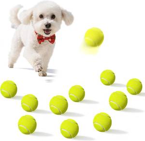 lot 79047 image: 2-inches Interactive Dog Tennis Balls for Exercise and Training