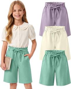 lot 48658 image: 3 Pack Girls School Linen Shorts - 4 years
