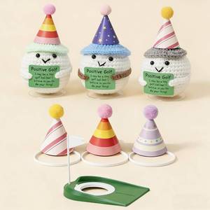 lot 48663 image: Happy Birthday Golf Gift   Handmade Funny Golf Ball Plushies Set with Removable Hats & Putter Trainer, Unique Gift for Golf Lovers, Dad, Husband, Coach   Office Desk Accessories & Collectible