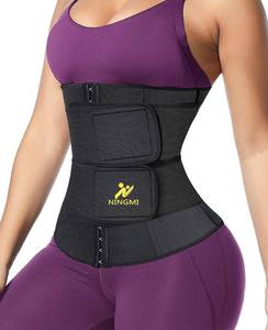 lot 79005 image: NINGMI Sauna Waist Trainer for Women - Workout Sweat Waist Trimmer Womens Corset Waste Belly Belt Tummy Stomach Wrap Gym