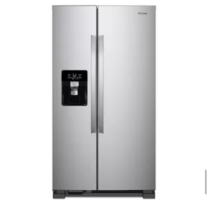 lot 12 image: 21.4 cu. ft. Side by Side Refrigerator in Fingerprint Resistant Stainless Finish - Retail $1,899