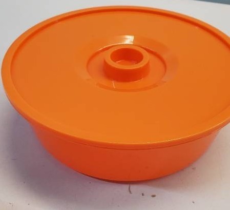 lot 30644 image: 8.5 Orange Plastic Tortilla Warmer.