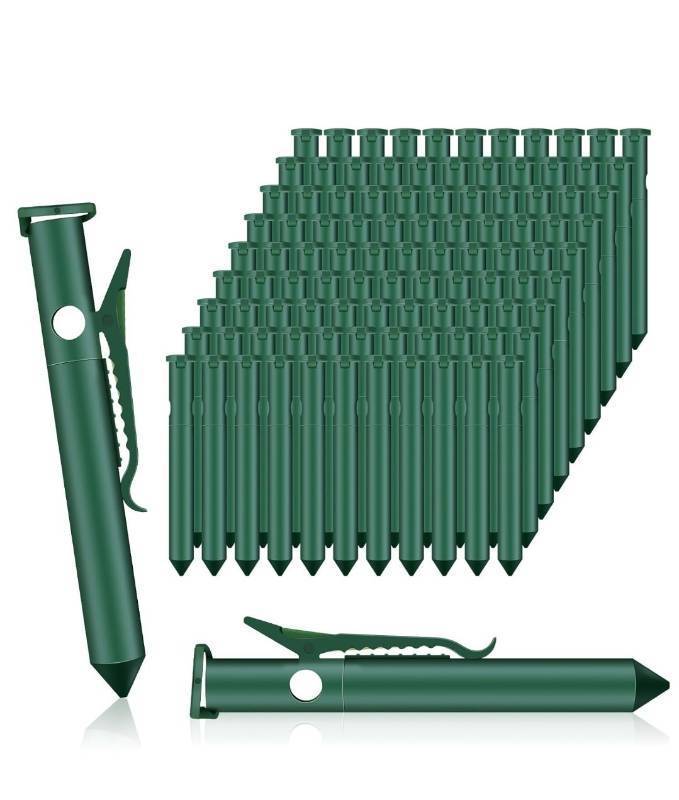 lot 51008 image: 100 Pcs Deer and Rabbit Gopher Control Plant Clips Repellent Plant Clips Device Repels Snakes and Other Injurious Animals Supplies for Outdoors Lawn Garden Yard, Garlic Oil Not Included