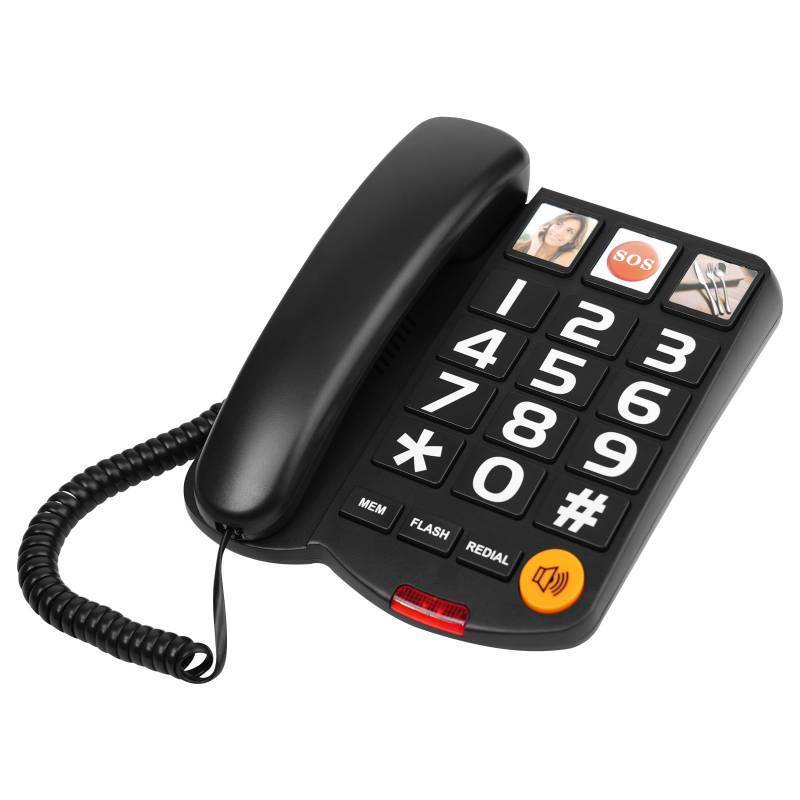 lot 51818 image: Landline Phone for Hard of Hearing, Phone for Seniors Compatible Hearing Aid, Big Button Phone with Picture, One-Touch Dialing, Elderly Phone for Seniors, Dementia, Alzheimers, Hearing Impaired
