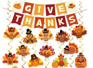 lot 29118 image: Happy Thanksgiving Day Backdrop for Autumn Fall Harvest Festival Give Thanks Thankful Turkey Pumpkin Birthday Baby Shower Party Supplies Decorations Banner Gifts Home Decor Background. ACTUAL ITEM DIFFERENT DESIGNCOLOR. - Retail $10