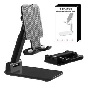 lot 29159 image: Phone Stand for Desk Cell Phone Holder Stands for iPhones, Black - Retail $6