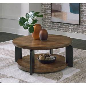 lot 21251 image: Signature Design by Ashley Round Coffee Table T624-8  Retail $238.55