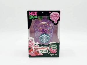 lot 63830 image: Nee Doh Pink Strawberry Drink Squishy Toy-Purple