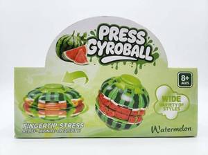lot 63848 image: Press Gyroball Watermelon Fingertip Stress Relief Toy