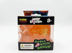 lot 63885 image: Jelly Squish Cube Squeeze Toy Orange