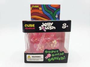 lot 63886 image: Jolly Squish Cube Squeeze Jellyfish Toy - Super Solid Squish