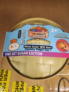 lot 63896 image: Jumbo Rainbow Mystery Toy Basket with Colorful Eggs