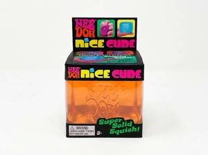 lot 63933 image: NeeDoh Nice Cube Sensory Toy - Feppte Orange