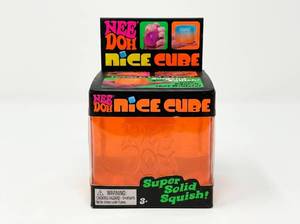 lot 63934 image: NeeDoh Nice Cube Sensory Toy - Feppte Orange