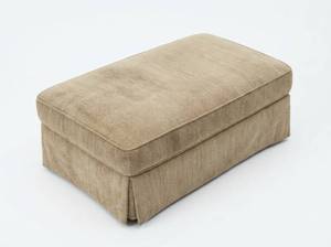 lot 25462 image: Van Milne Upholstered ottoman with Beige Fabric