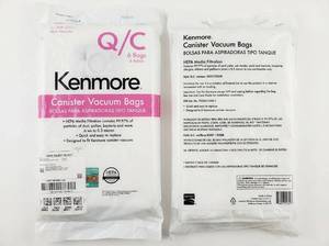 lot 25485 image: Kenmore Canister Vacuum Bags QC Style 6-Pack