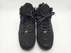 lot 25521 image: FUBU High-Top Sneakers Black Canvas Lace-Up