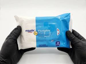 lot 25534 image: Equate Flushable Wipes 48-Count Pack