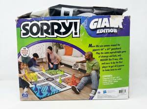 lot 25562 image: Sorry Giant Edition Board Game by Hasbro Spin Master