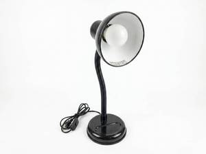 lot 25582 image: Black Desk Lamp with Adjustable Gooseneck
