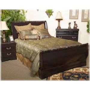 Ashley Furniture Esmarelda - Dark Merlot Queen Sleigh Bed