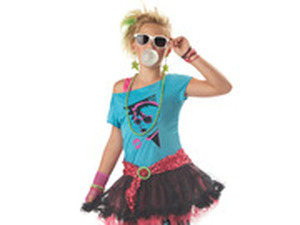 lot 62824 image: 80s Valley Girl Teen Halloween Costume Size S (6-8)