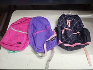 lot 62826 image: Set of 3 School Backpacks