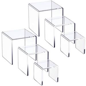 lot 62861 image: HIIMIEI Clear Acrylic Display Risers 2 Sets