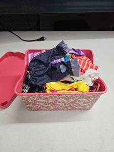 lot 62876 image: Small bin of Doll Dress Up Clothes